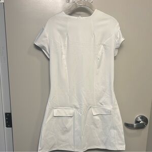 Elegant White Short Sleeve Dress - NWT